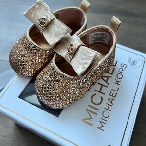 Michael Kors Gold Baby Shoes